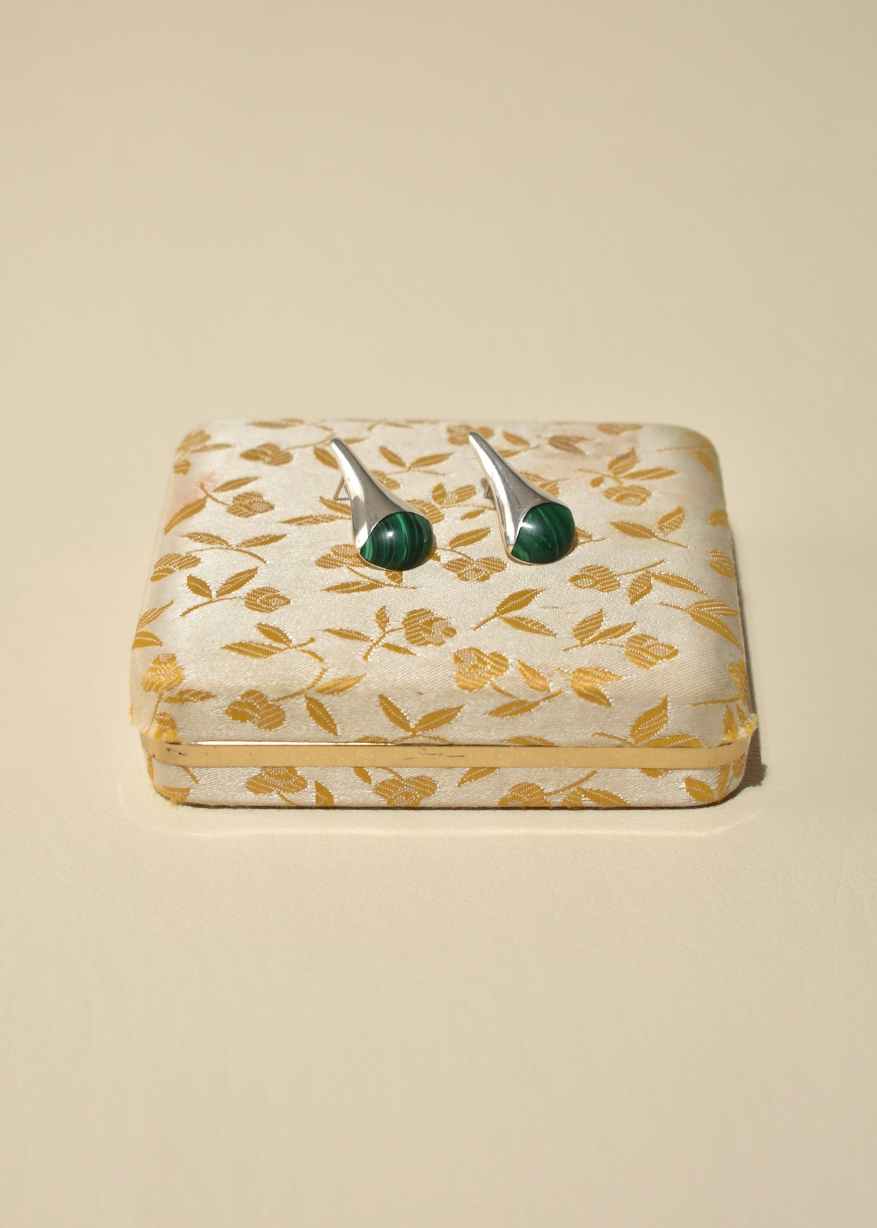 Malachite Teardrop Earrings