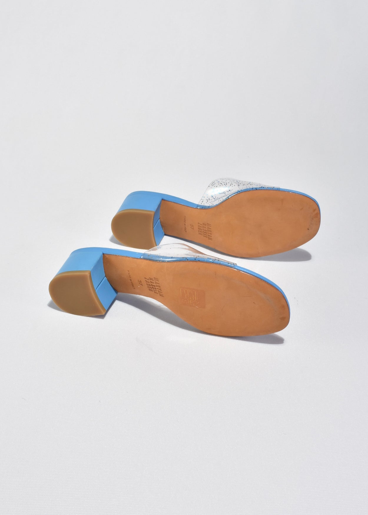 MNZ Blue Glitter Mules