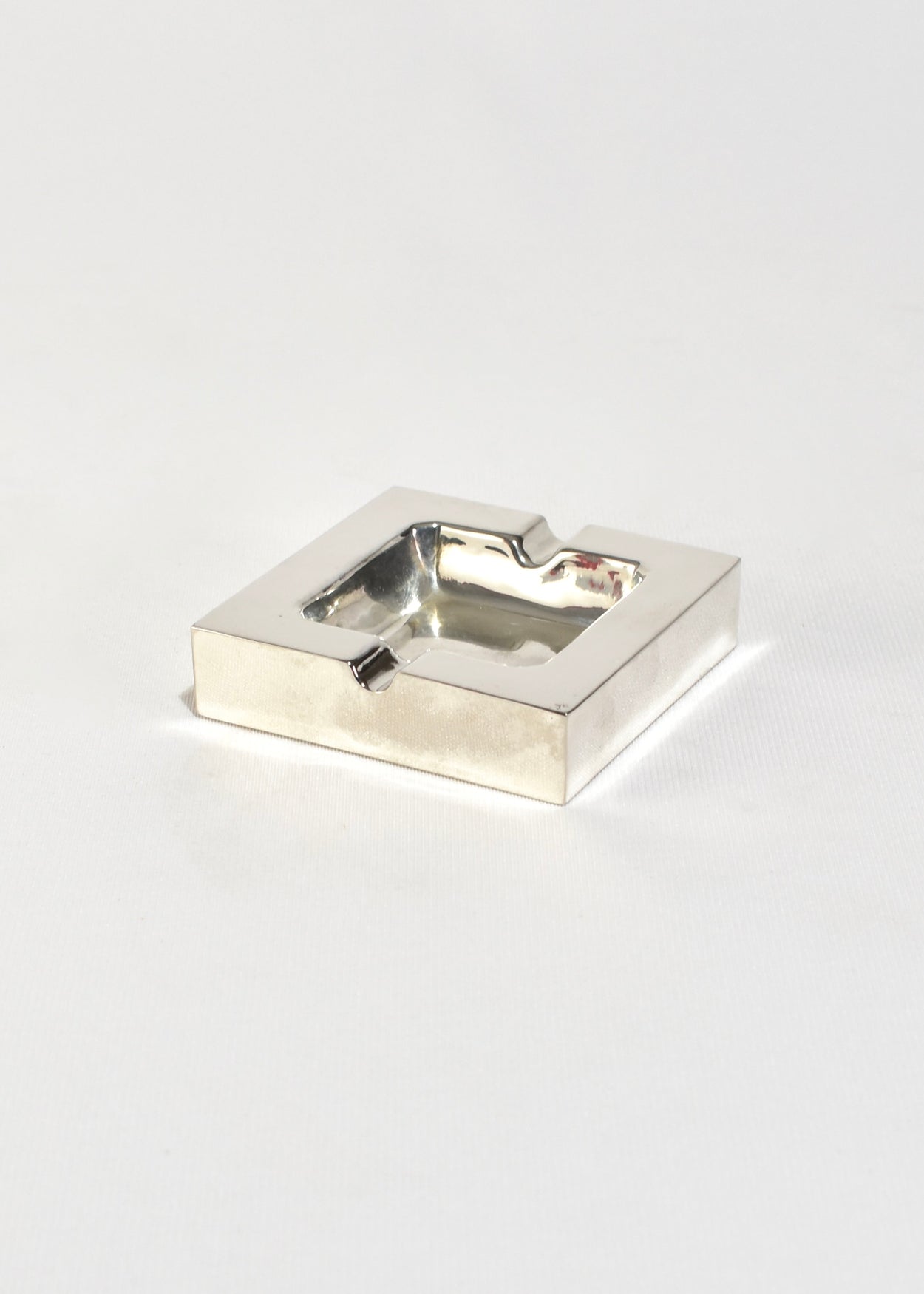 Square Silver Ashtray