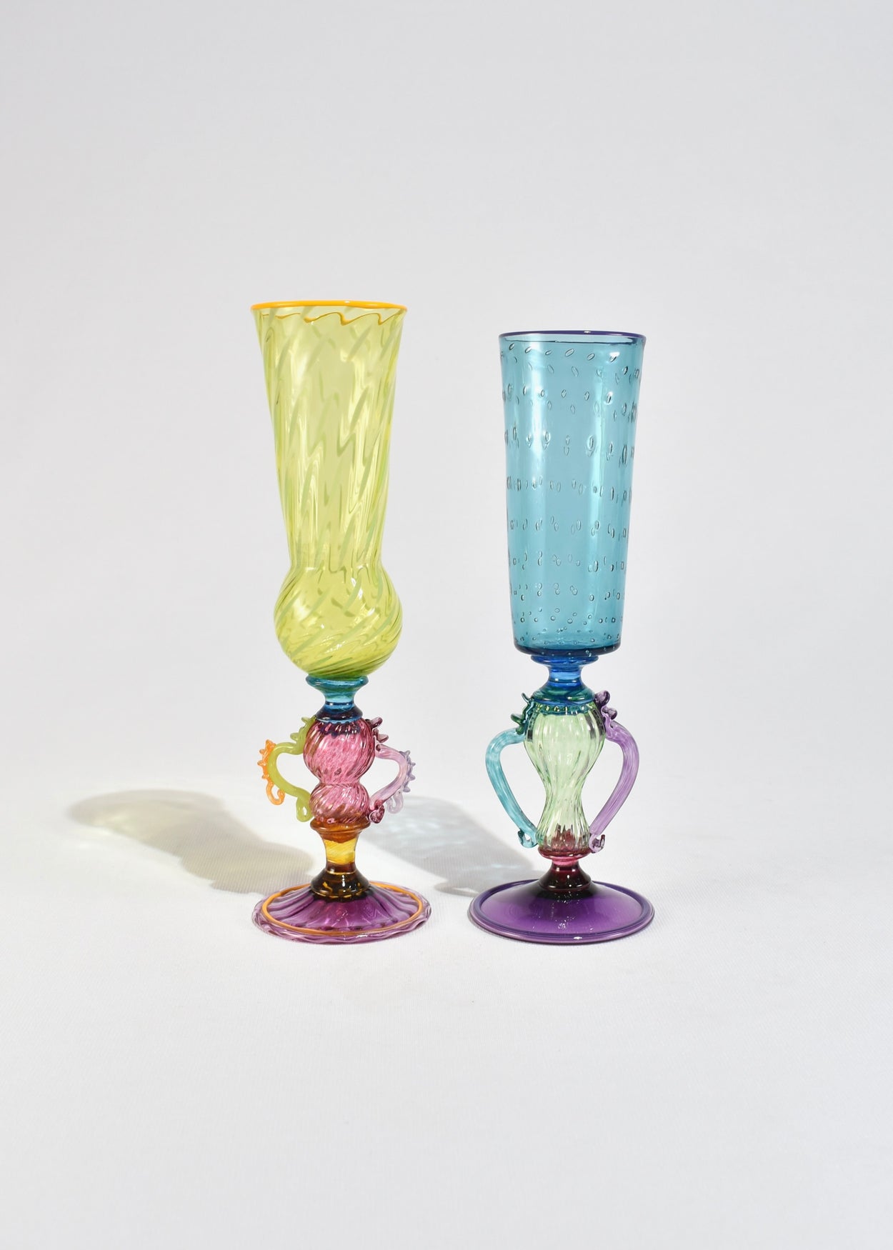 Colorful Glass Goblet Set