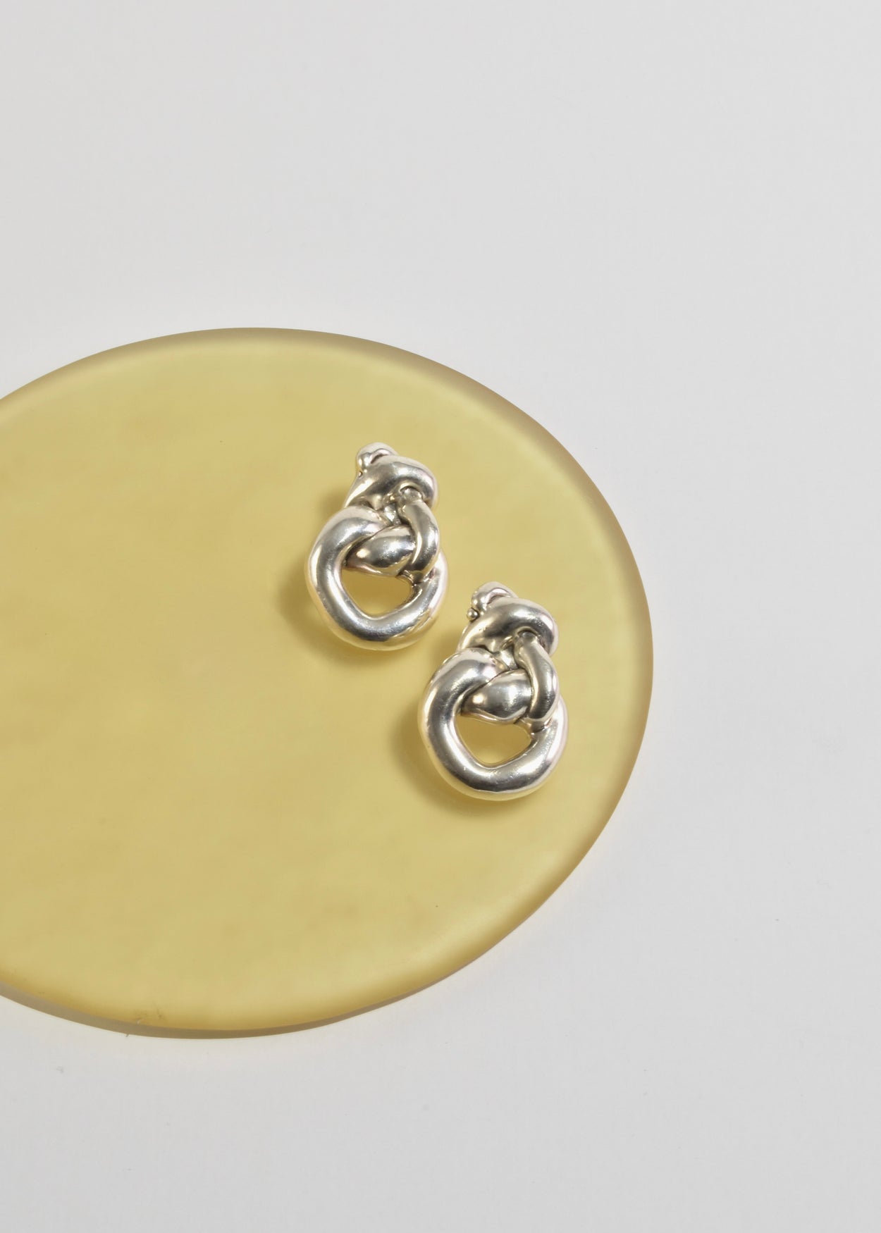 Silver Knot Earrings