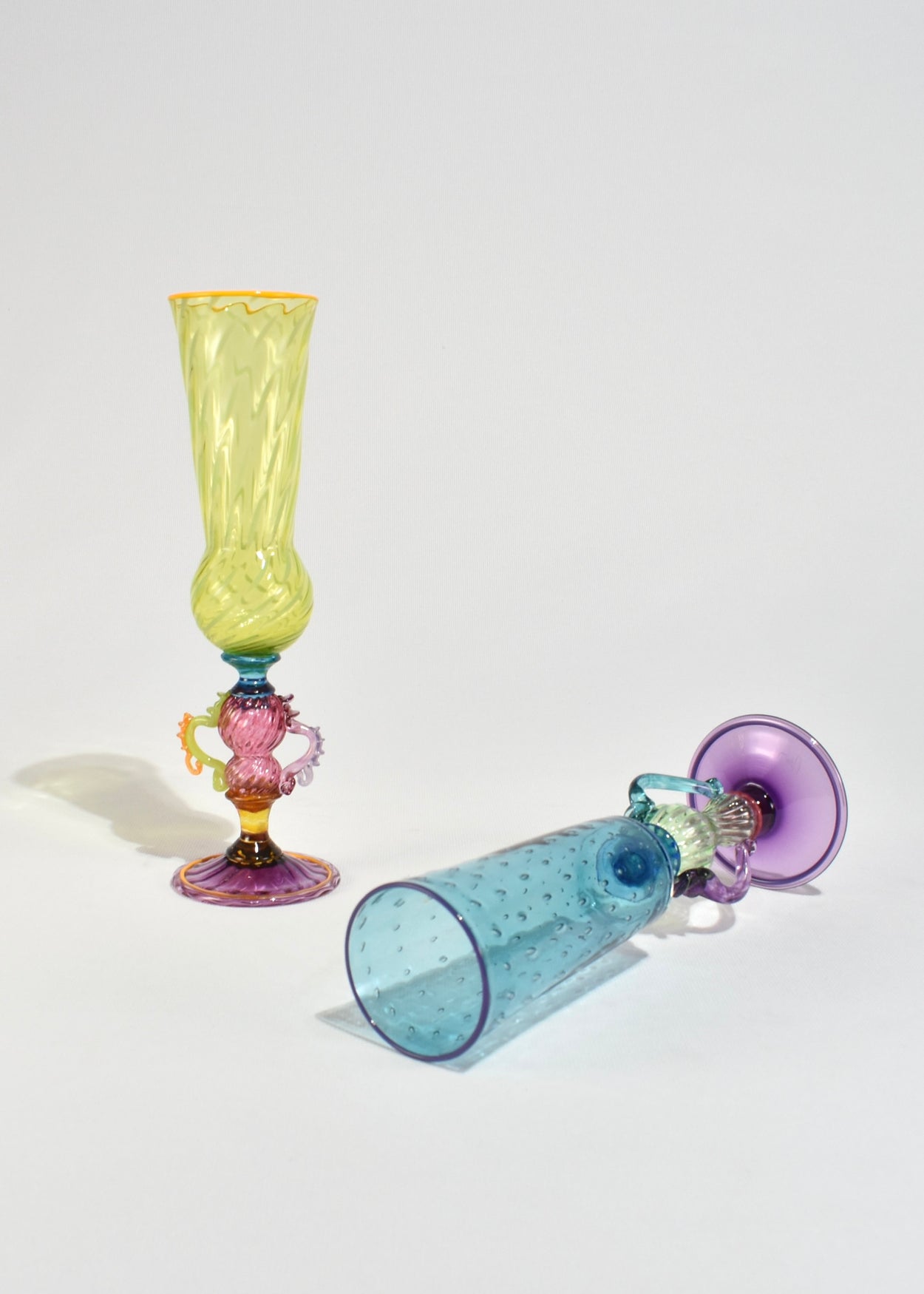 Colorful Glass Goblet Set