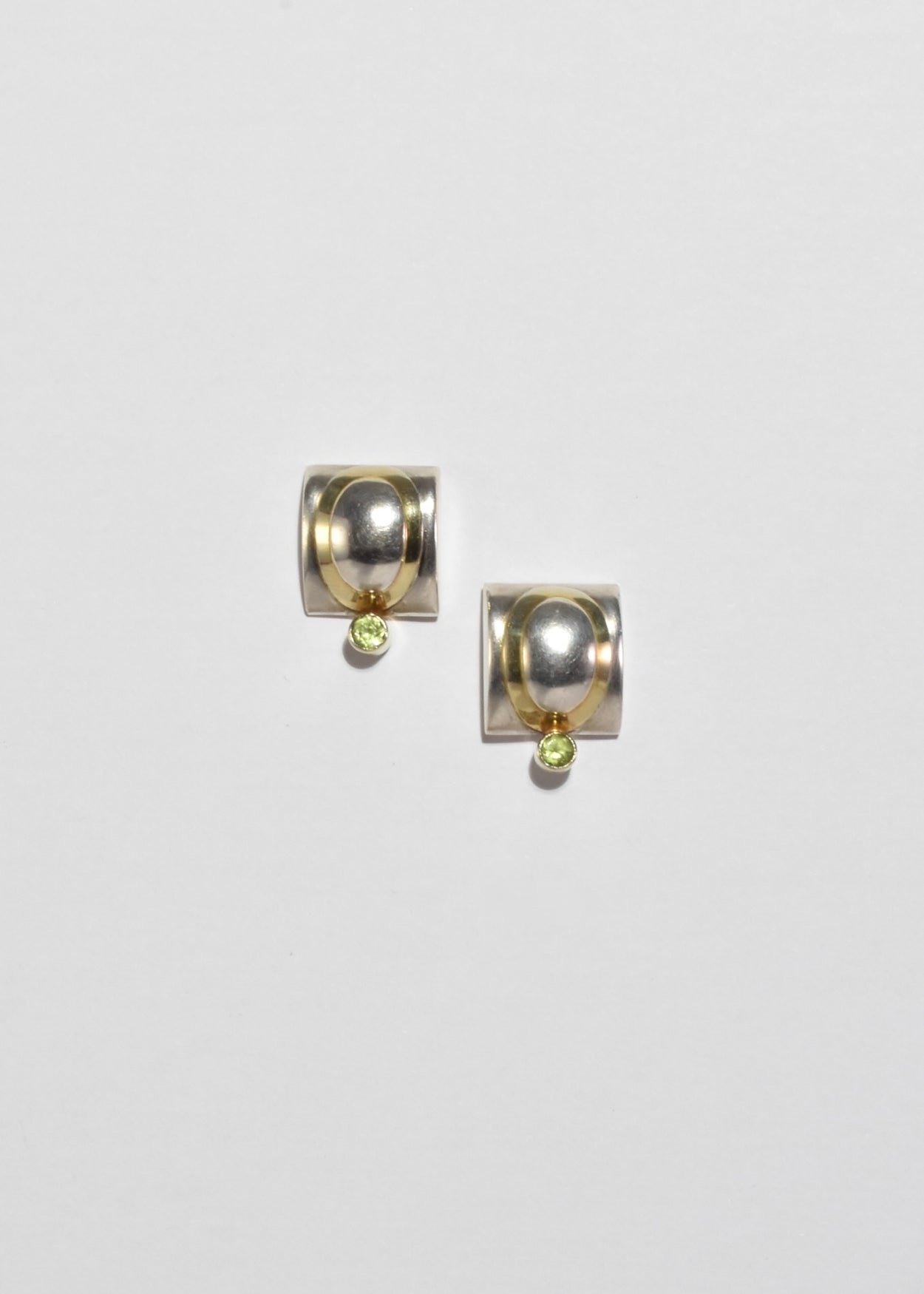 Two-Tone Peridot Earrings