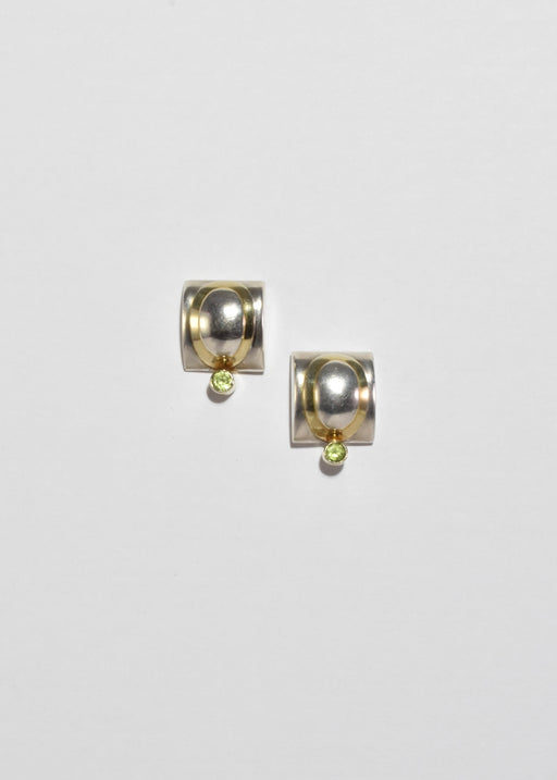 Two-Tone Peridot Earrings