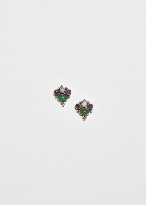 Stone Cluster Earrings