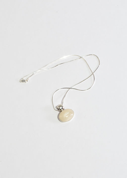 Opalescent Oval Pendant Necklace