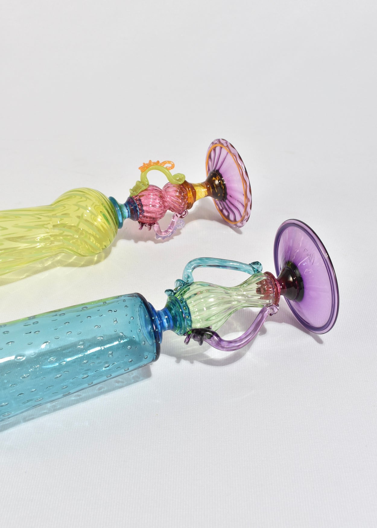 Colorful Glass Goblet Set