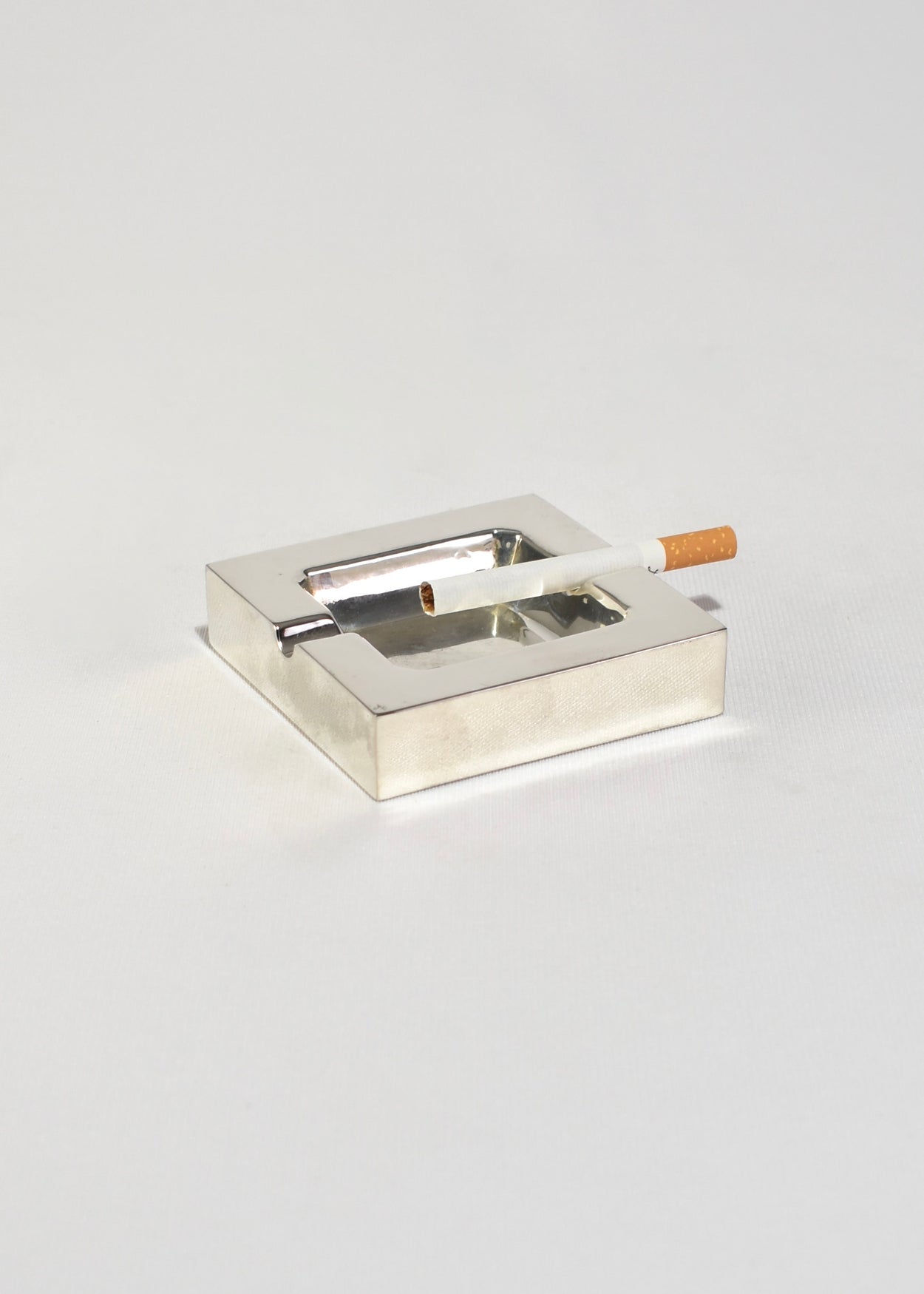 Square Silver Ashtray