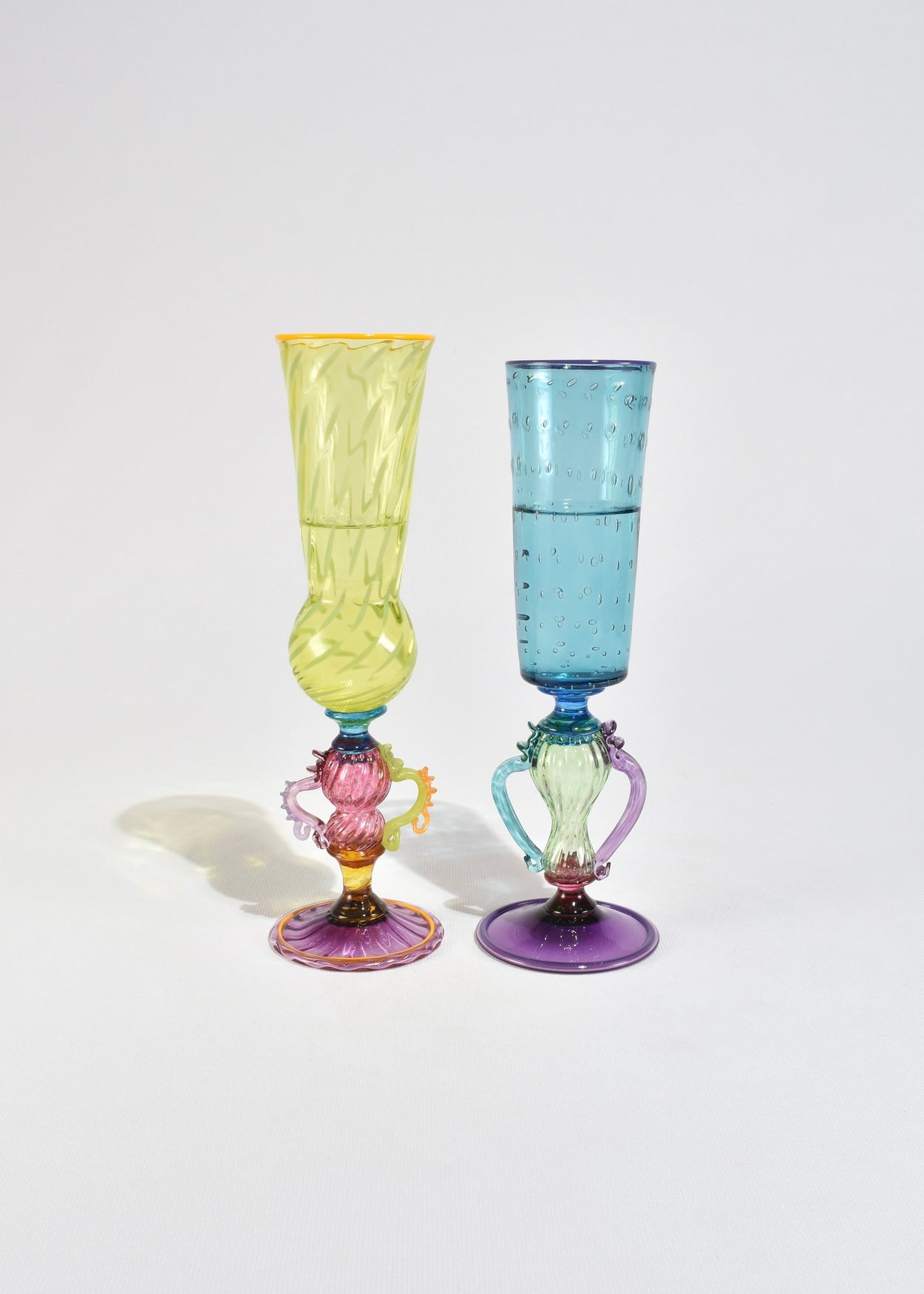 Colorful Glass Goblet Set
