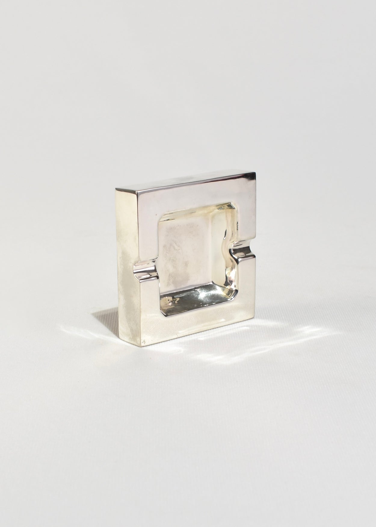 Square Silver Ashtray