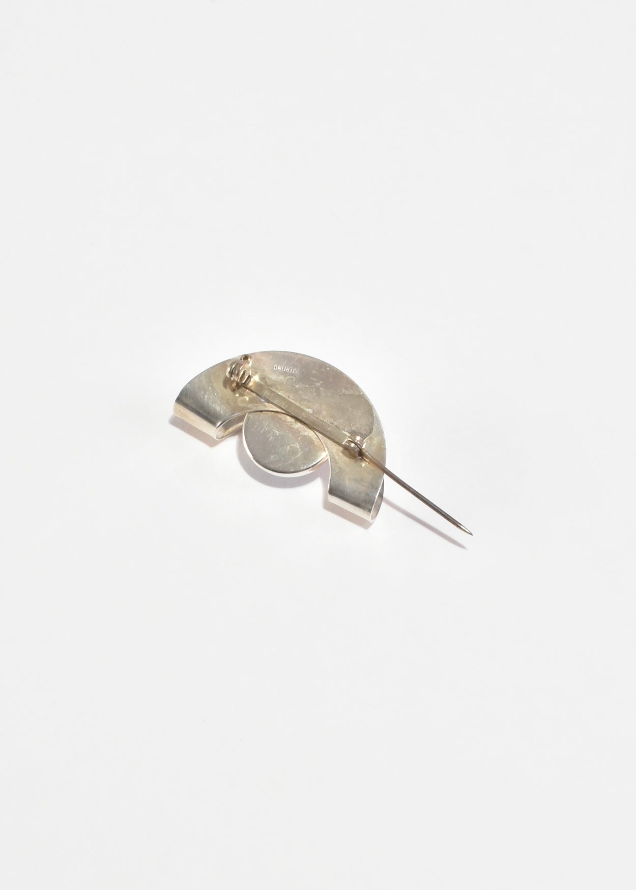 Modernist Lace Agate Brooch
