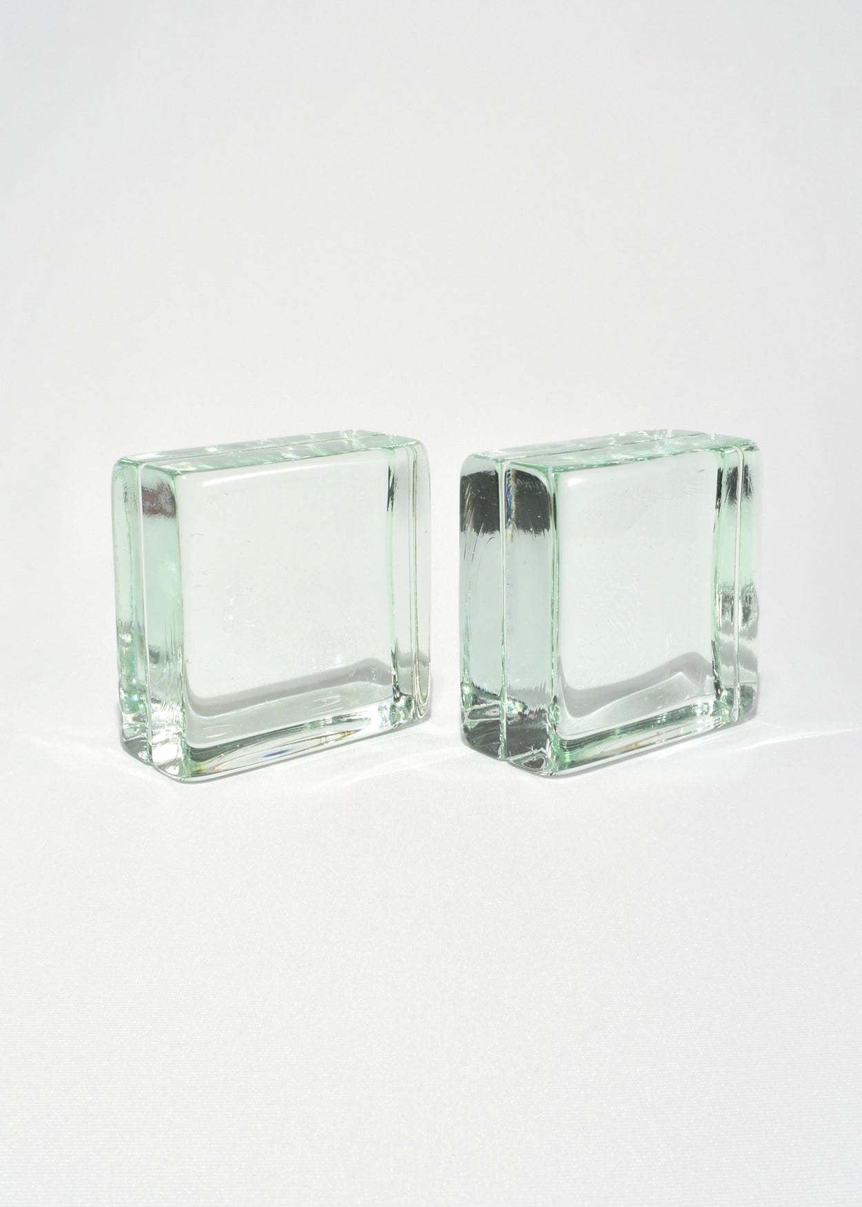 Square Glass Bookends