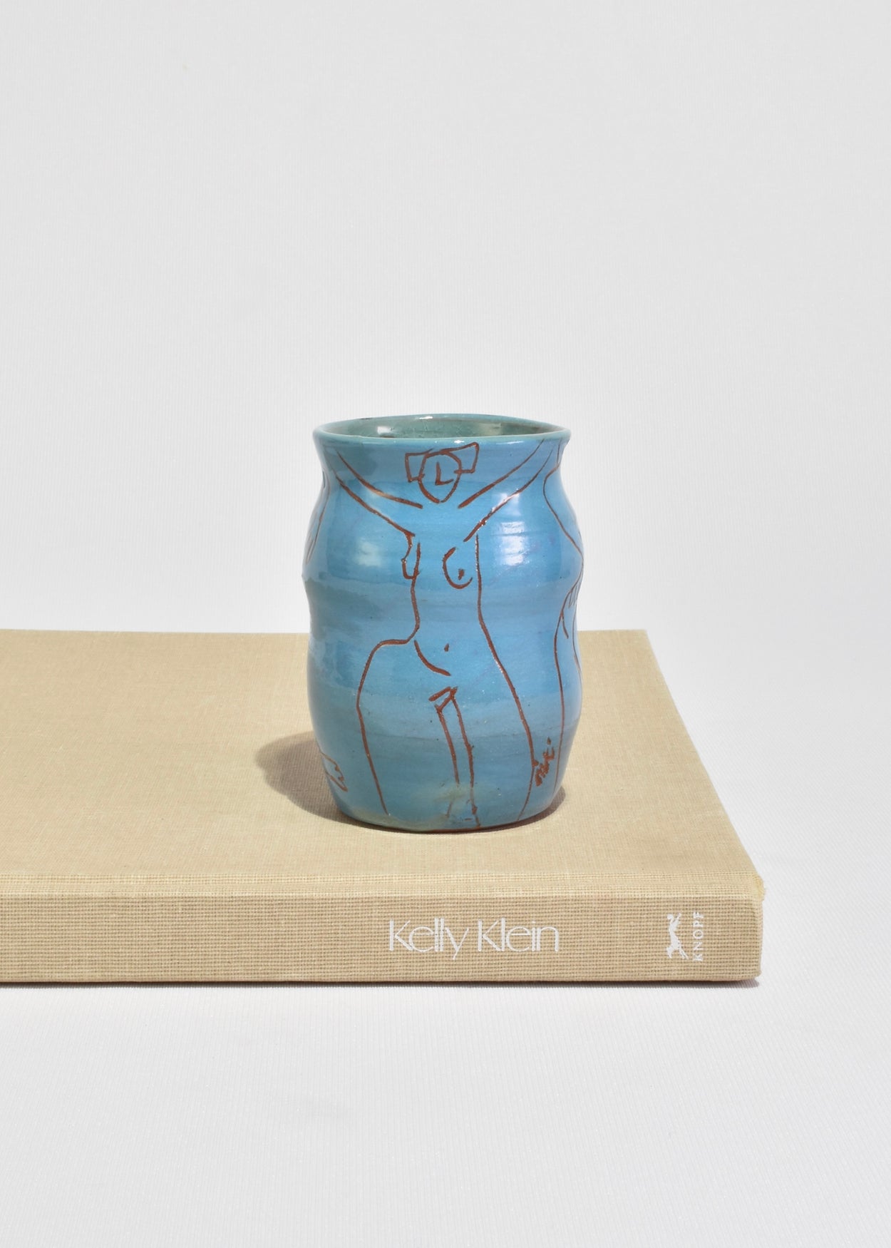 Blue Ceramic Nudes Vase