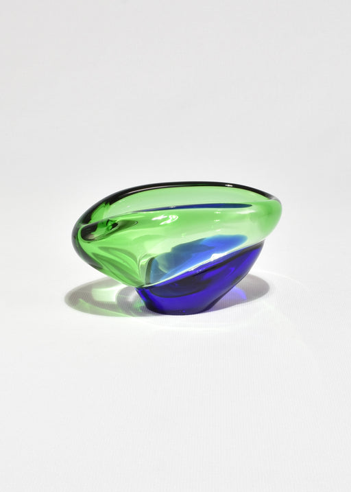 Green and Blue Glass Bowl