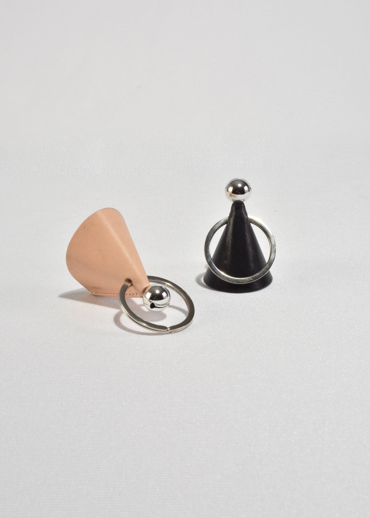 Leather Key Ring in Black