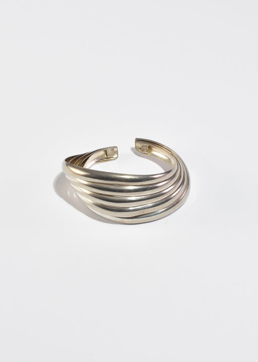 Italian Ribbed Cuff Bracelet