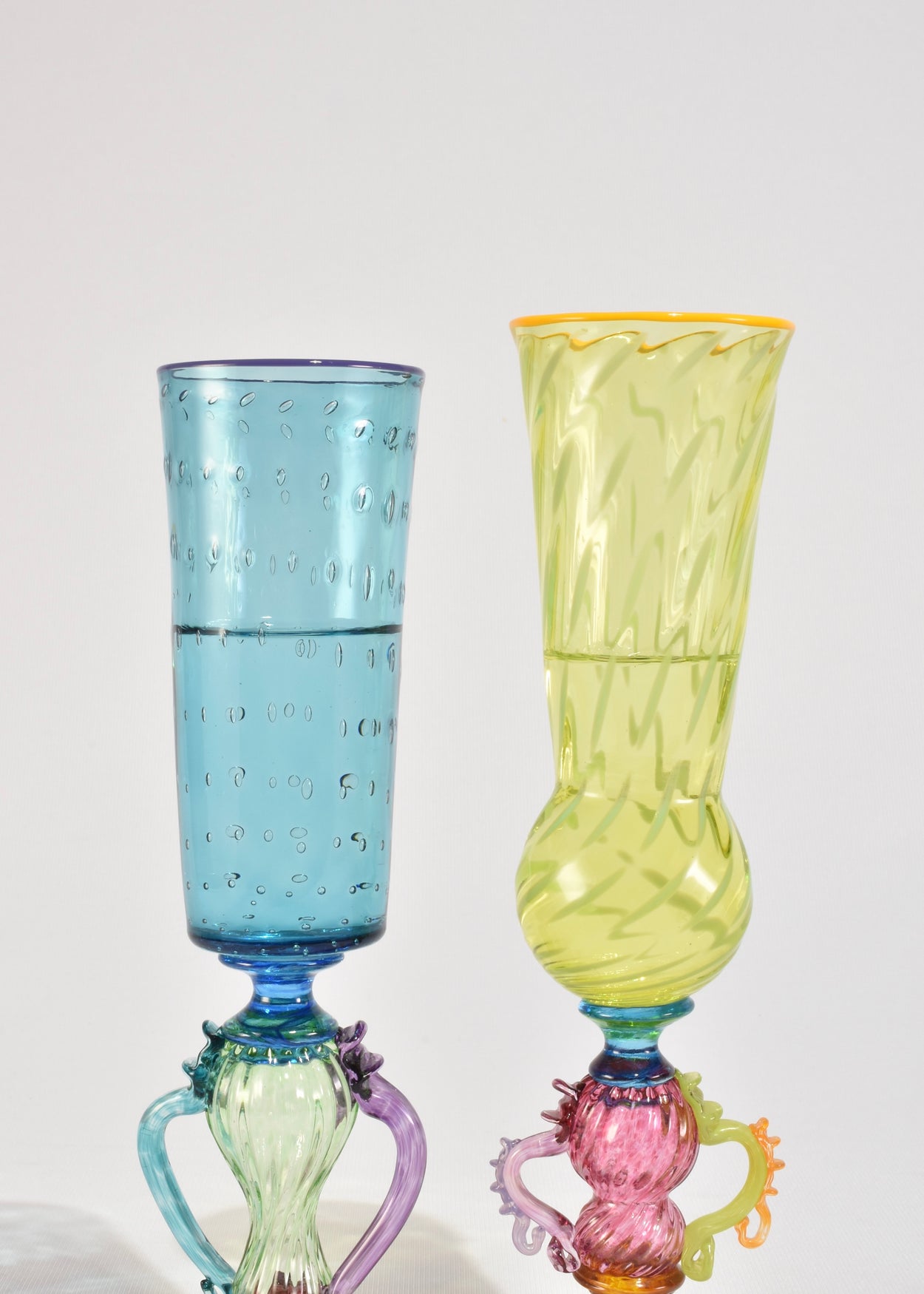 Colorful Glass Goblet Set