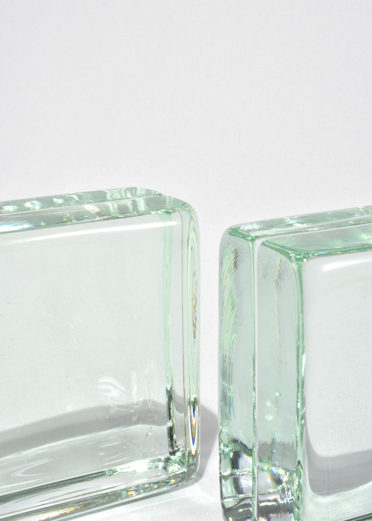 Square Glass Bookends