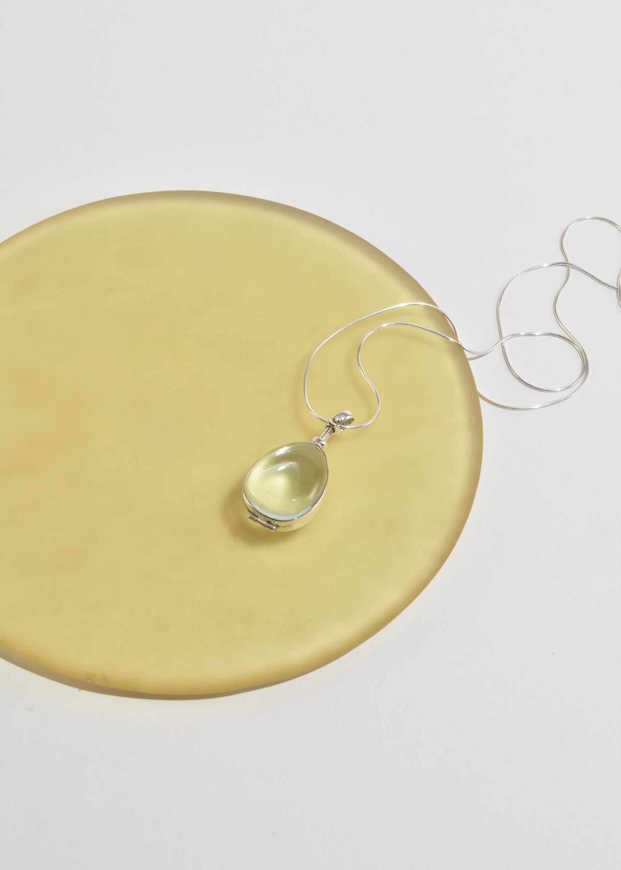 Teardrop Glass Locket Necklace