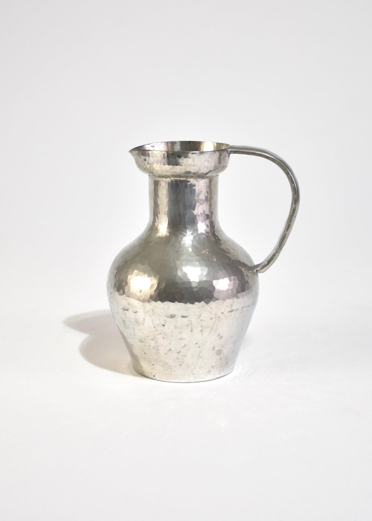 Hammered Pewter Pitcher