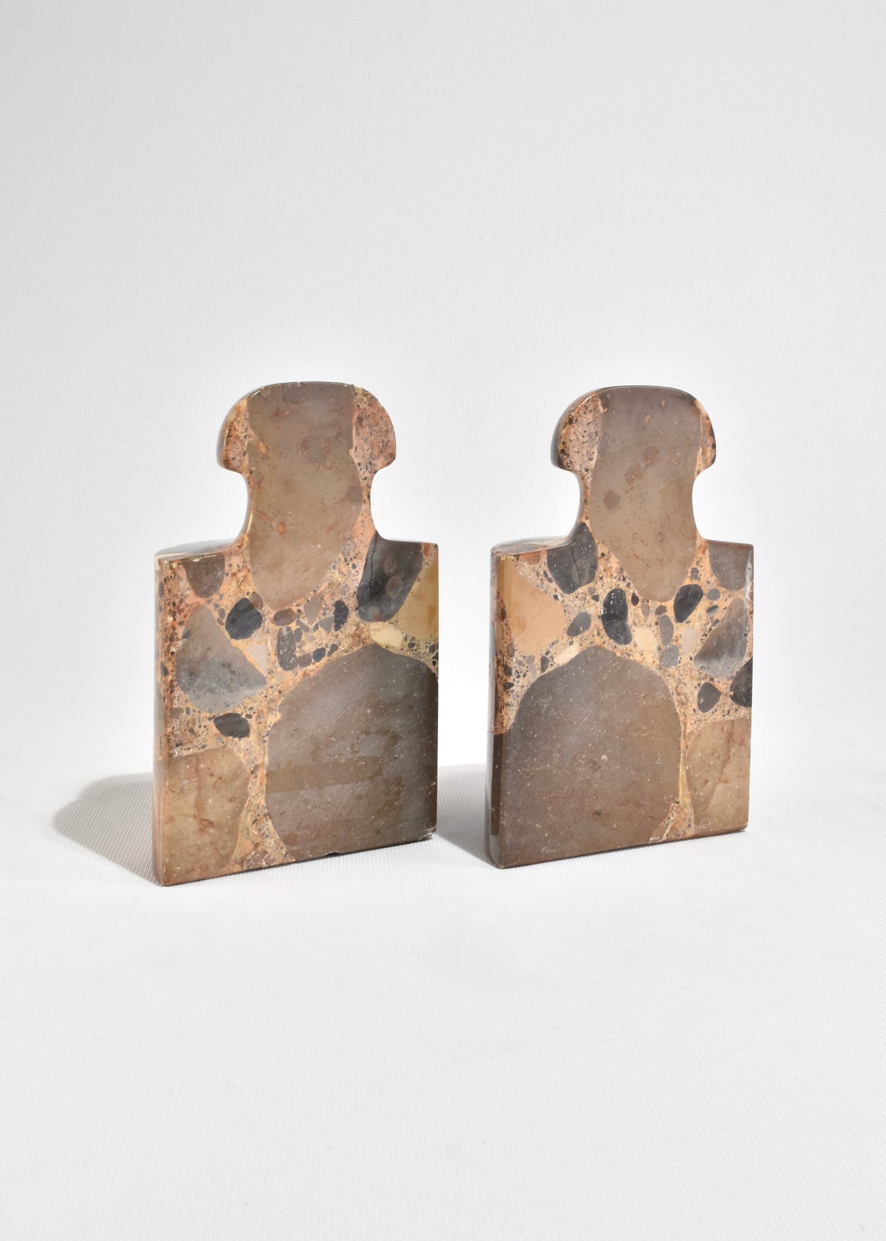 Sculptural Marble Bookends