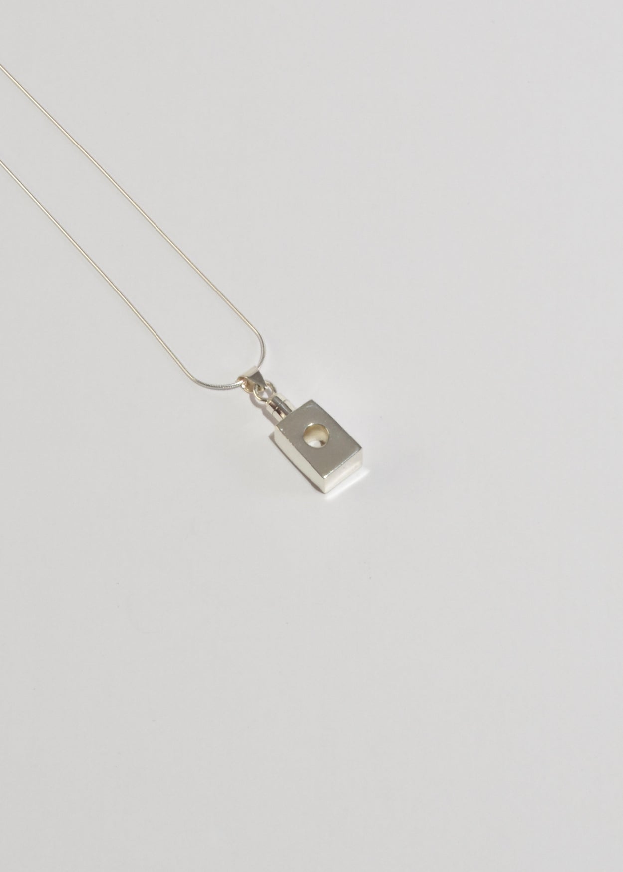 Rectangle Perfume Bottle Pendant Necklace
