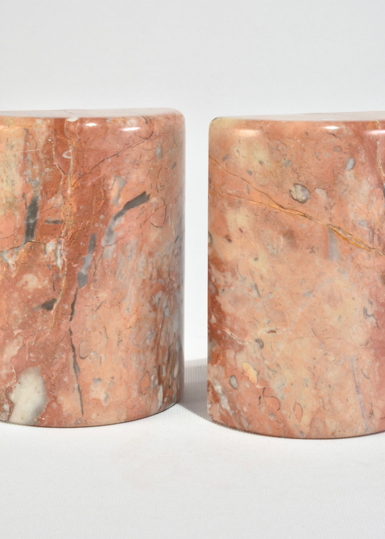 Pink Marble Bookends