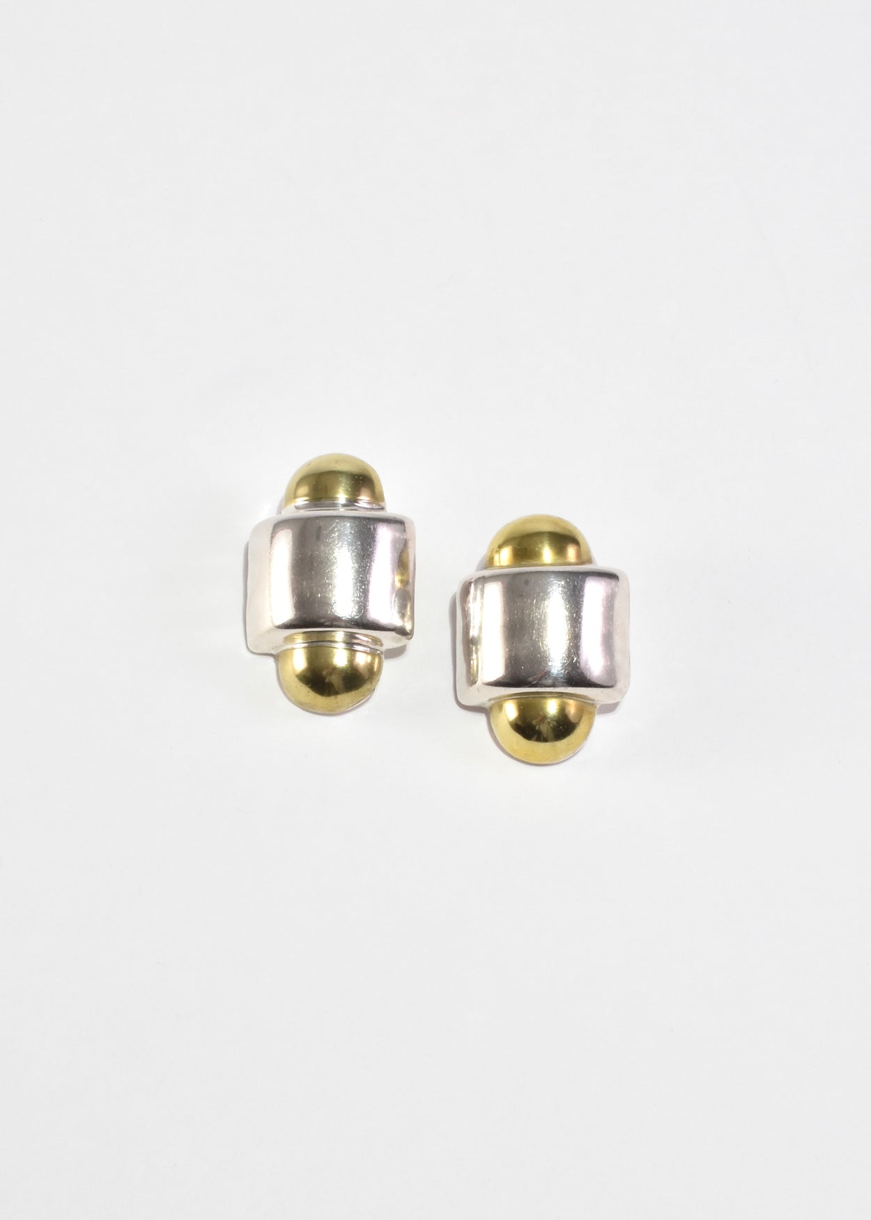 Two-Tone Statement Earrings
