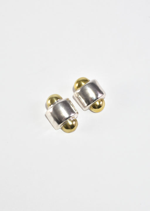 Two-Tone Statement Earrings