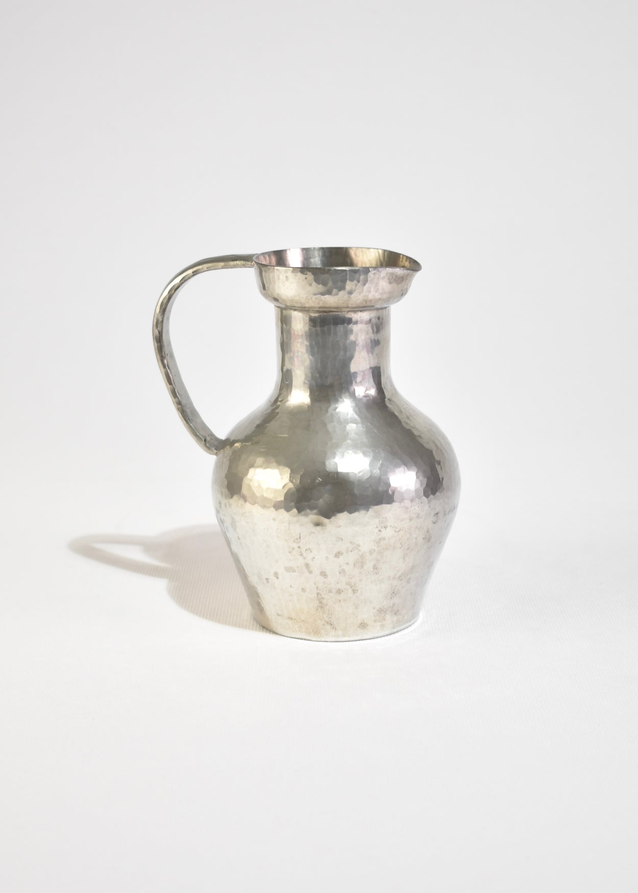 Hammered Pewter Pitcher