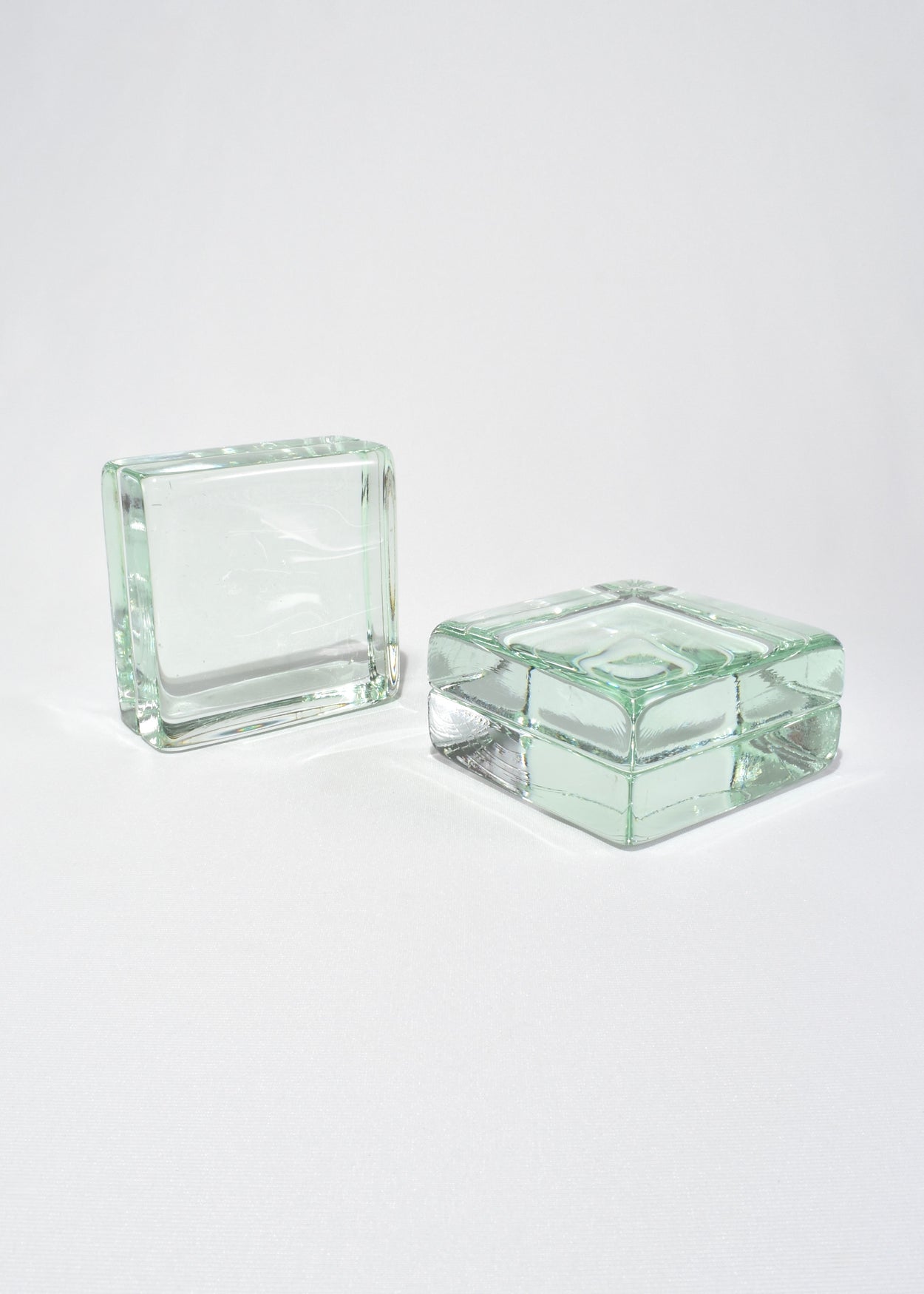 Square Glass Bookends