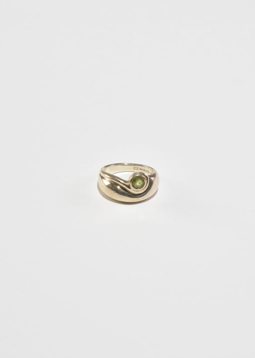 Curved Peridot Ring