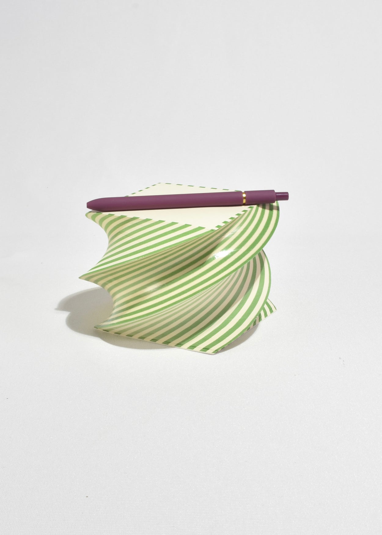 Dash Stripe Green Spiral Pad
