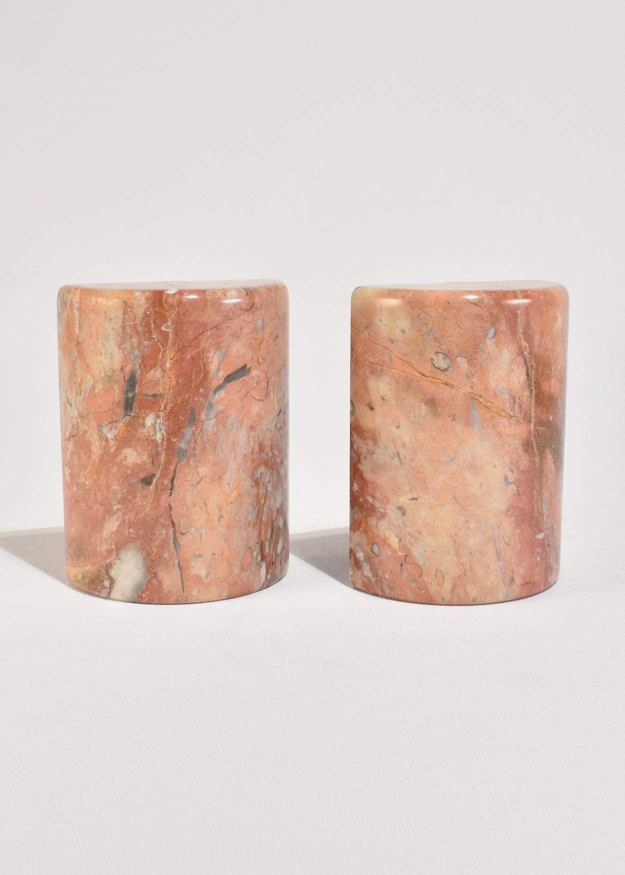 Pink Marble Bookends