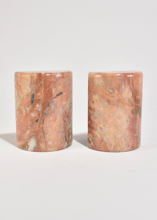 Pink Marble Bookends