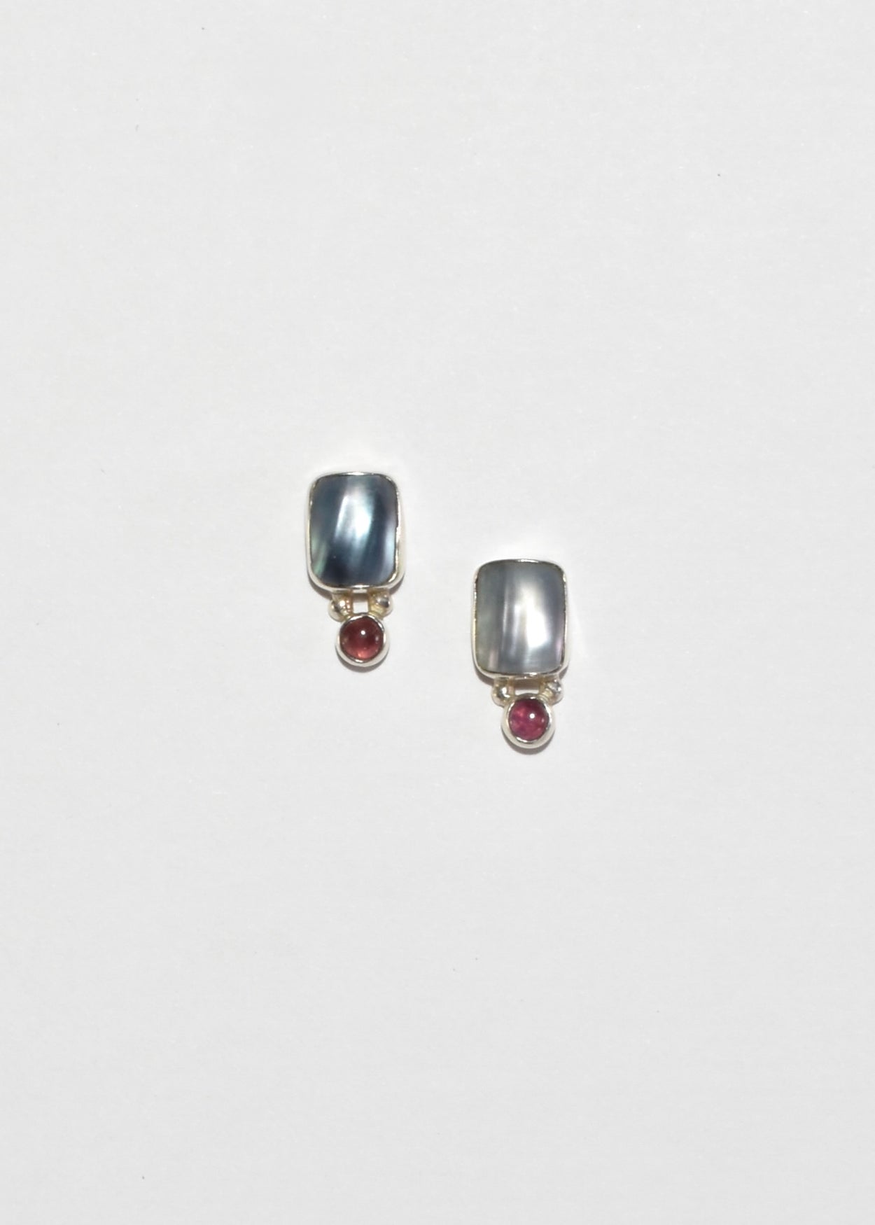 Mother of Pearl Tourmaline Earrings