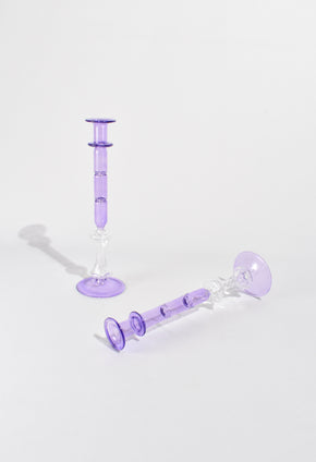 Lilac Candleholder Set
