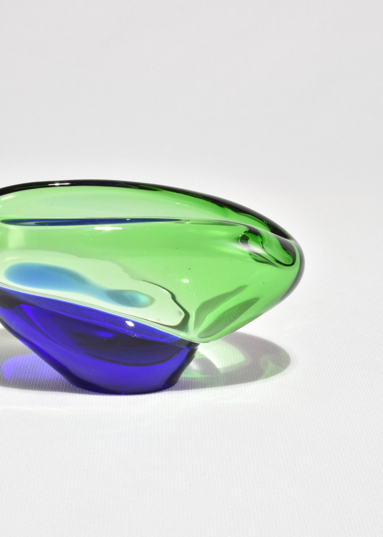 Green and Blue Glass Bowl