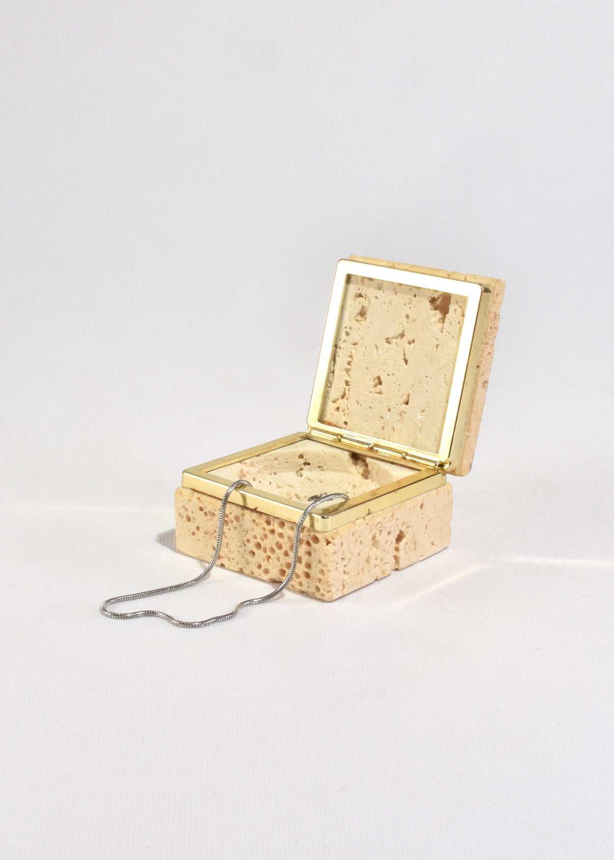 Travertine Hinged Box