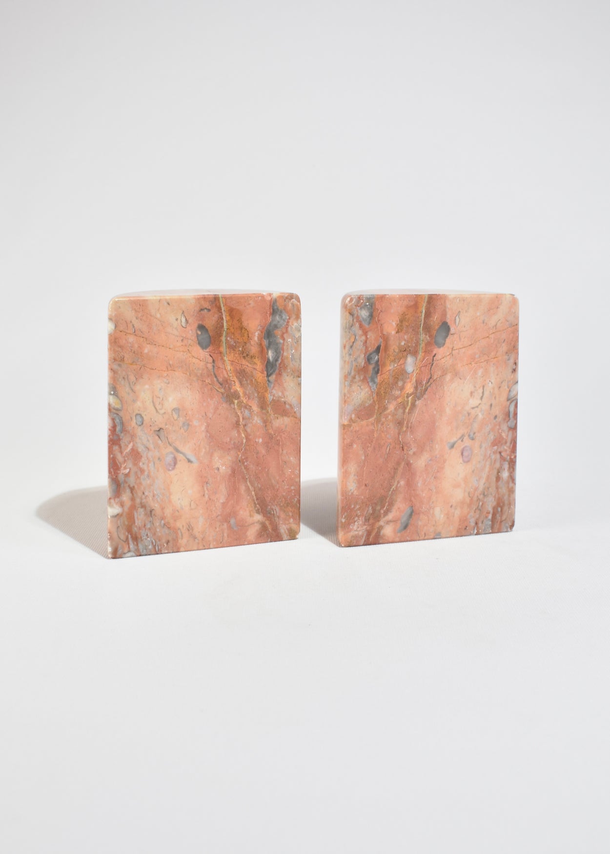 Pink Marble Bookends