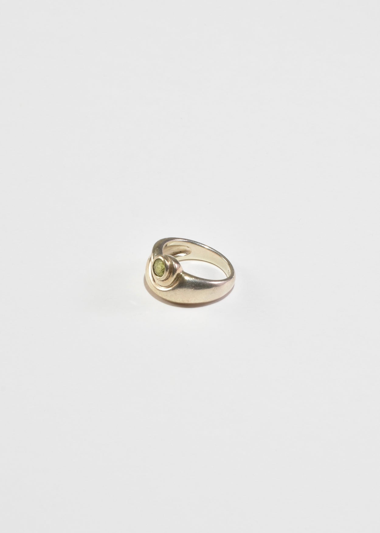 Curved Peridot Ring