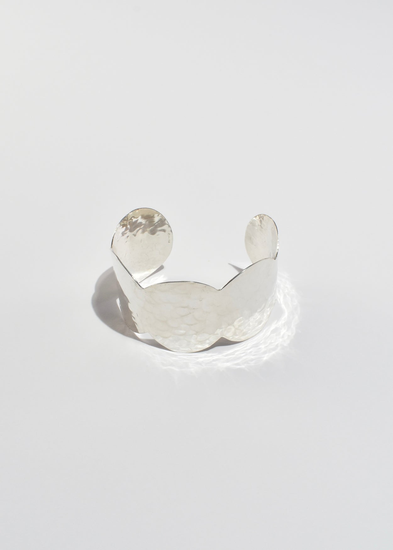 Scalloped Hammered Cuff Bracelet