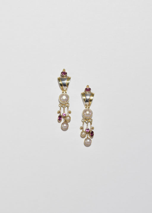 Tourmaline Pearl Earrings