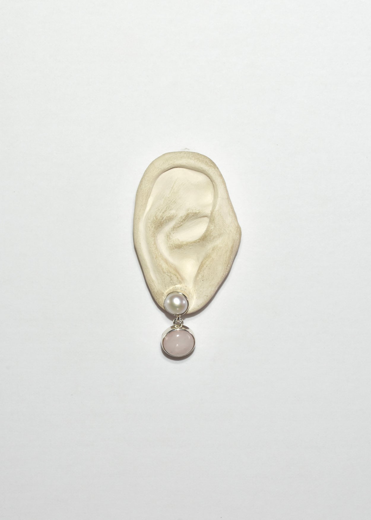 Pearl Rose Quartz Earrings
