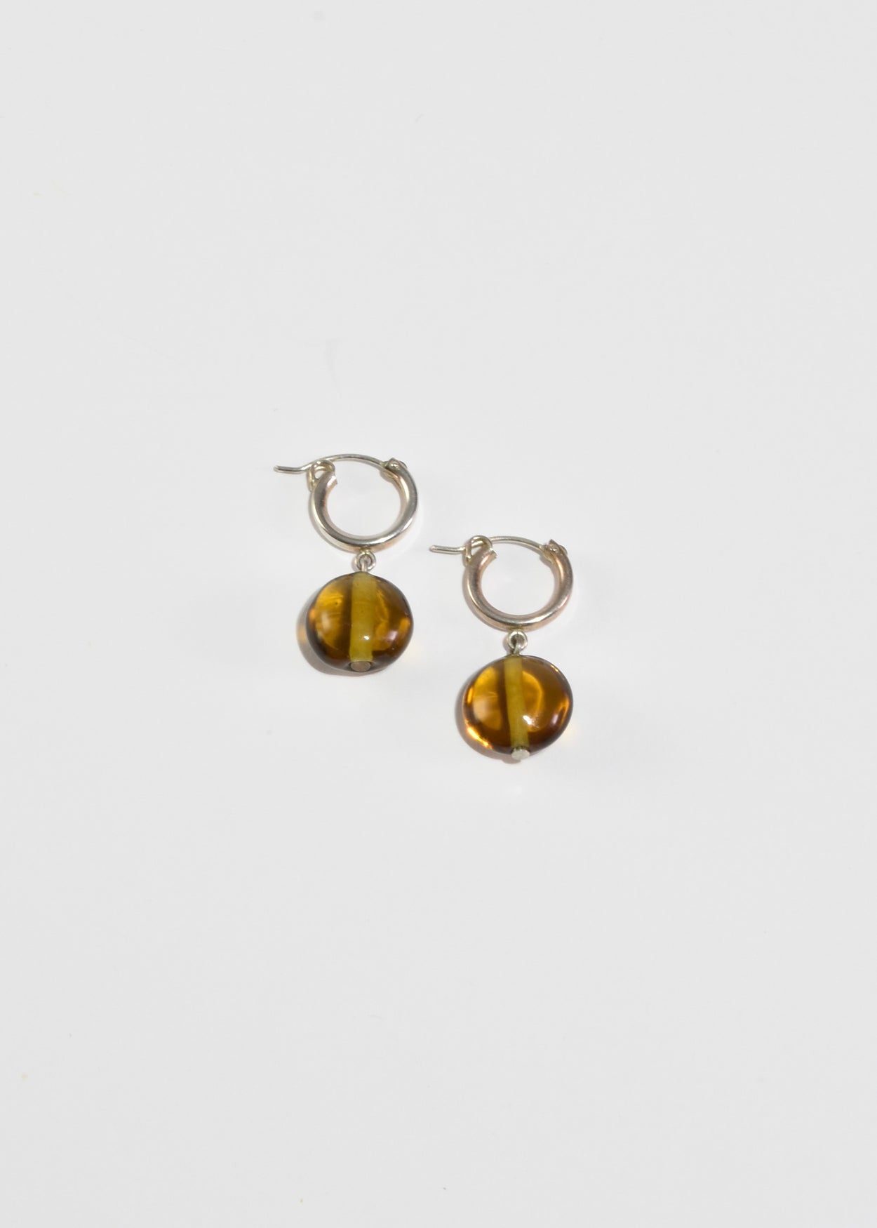 Topaz Glass Hoop Earrings