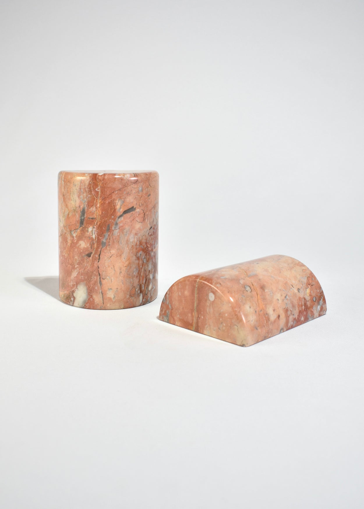 Pink Marble Bookends