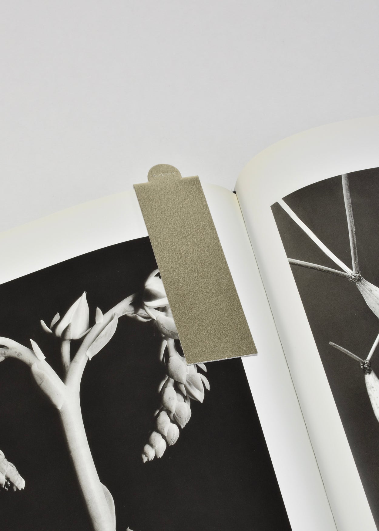Silver Leather Bookmark