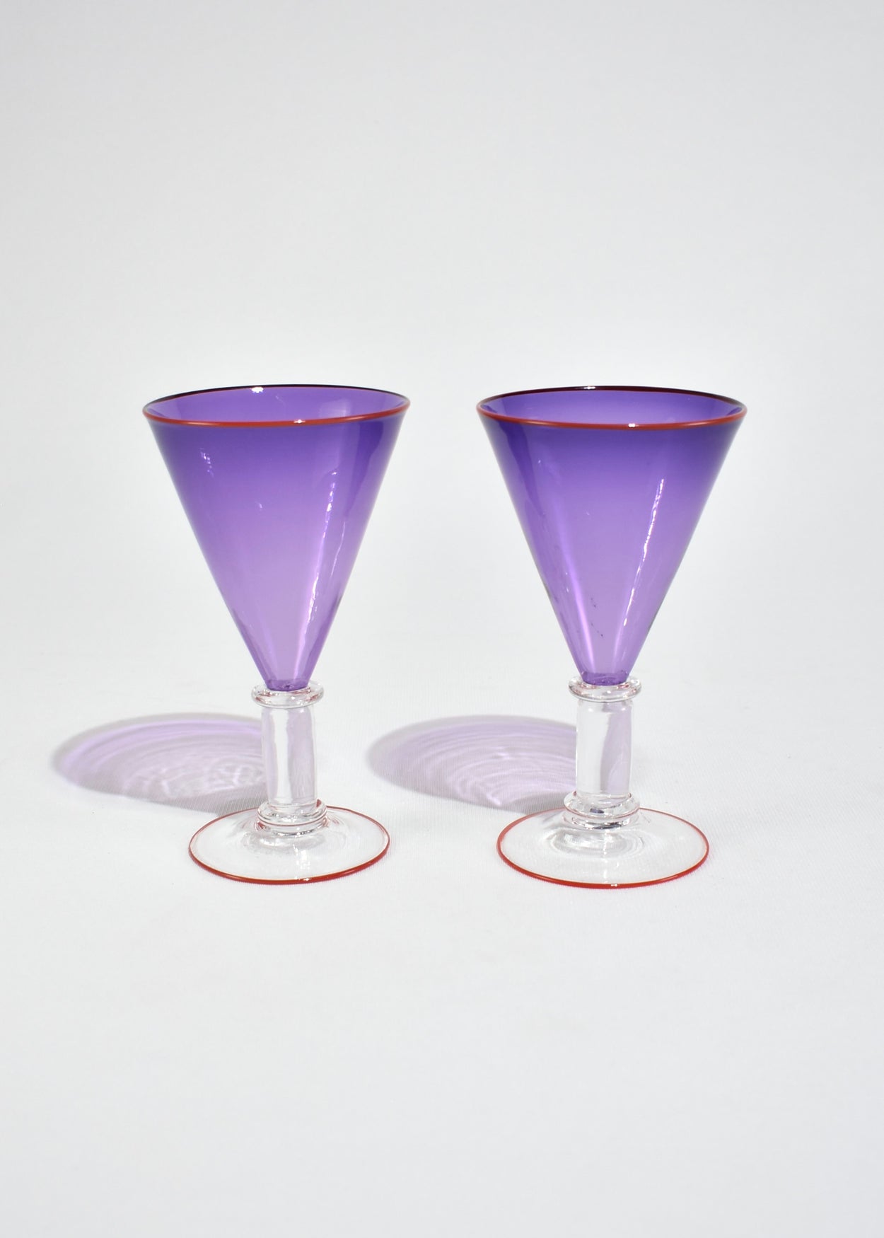 Purple Stem Glass Set