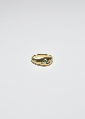 Emerald Diamond Pinky Ring