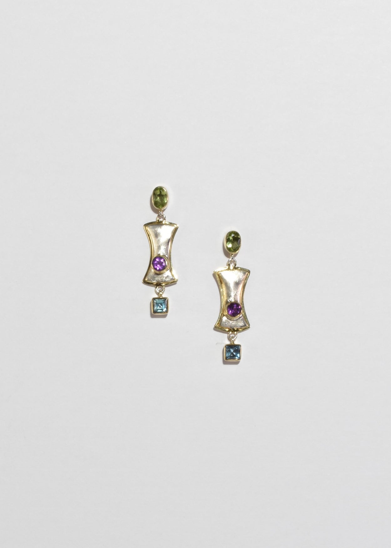 Colorful Stone Drop Earrings